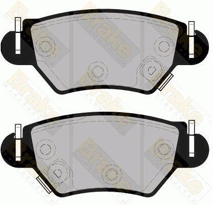 BRAKE ENGINEERING Комплект тормозных колодок, дисковый тормоз PA1539